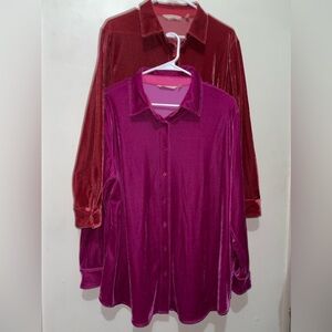 Soft Surroundings Velvet Button Shirts Bundle